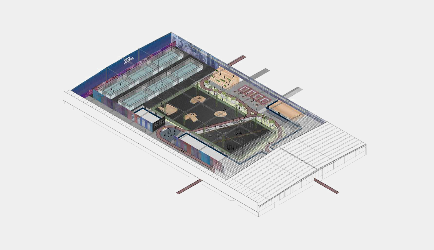 #thehubqueretaro #sportlife #sostenibilidad #reusoespacios #rehabilitación #naveindustrial #deporte #vidasana #padel #bikes